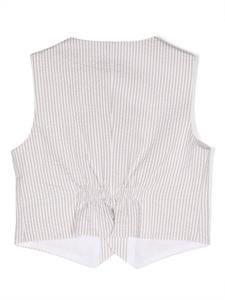 Il Gufo Gestreept gilet - Beige