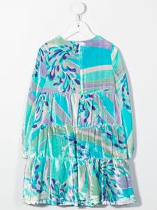 puccijunior PUCCI Junior Jurk met abstracte print - Blauw