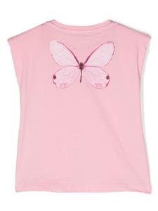 missblumarine Miss Blumarine T-shirt met vlinderprint - Roze