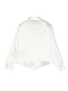 balmainkids Balmain Kids Satijnen blouse - Wit