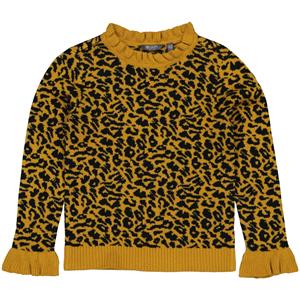 Quapi Meisjes trui - Renza - AOP geel animal