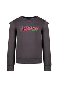 B.Nosy Meisjes sweater grijs - Annemijn - Antraciet