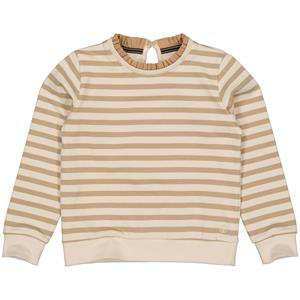 LEVV Little Meisjes sweater - Gerlynn - AOP streep zand