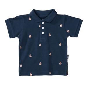 Polo shirt marine gedessineerd