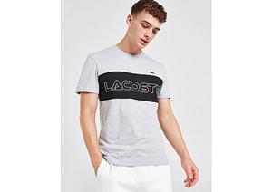 Heren Lacoste Regular-Fit Colour Block Print T-shirt in Colourblock