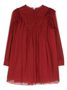 chloékids Chloé Kids Flared jurk - Rood
