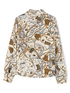 moschinokids Moschino Kids Shirt met grafische print - Beige
