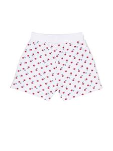 Monnalisa Shorts met kersenprint - Wit