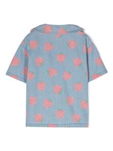 JELLYMALLOW Spijkershirt met aardbeiprint - Blauw