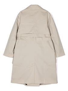 Trenchcoat met dubbele rij knopen - Beige