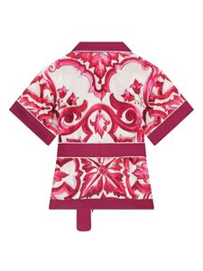 dolce&gabbanakids Dolce & Gabbana Kids Zijden shirt - Wit
