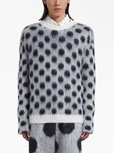 Marni Intarsia trui met stippen - Zwart