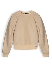 NoBell Meisjes sweater velvet rib - Kay - Beige