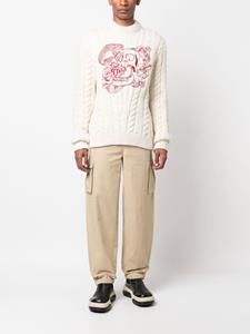 philippplein Philipp Plein Sweater met geborduurde doodskop - Wit