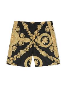 versacekids Versace Kids Zwembroek met barokprint - Zwart