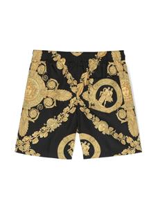 Versace Kids Zwembroek met barokprint - Zwart