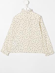 Bonpoint Shirt van biologisch katoen met kersenprint - Beige