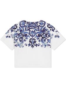 dolce&gabbanakids Dolce & Gabbana Kids T-shirt met print - Blauw