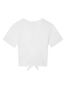 dolce&gabbanakids Dolce & Gabbana Kids T-shirt met logoplakkaat - Wit