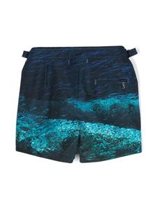 orlebarbrownkids Orlebar Brown Kids Zwembroek met fotoprint - Blauw