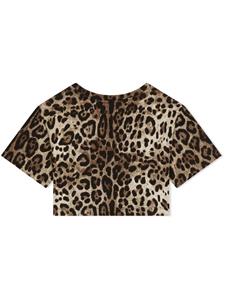 dolce&gabbanakids Dolce & Gabbana Kids Cropped T-shirt - Bruin