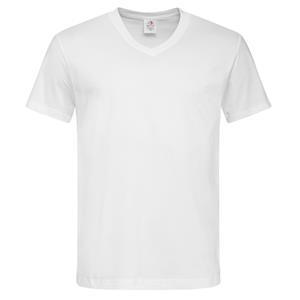 Stedman Wit basic heren t-shirt met v-hals - 150 grams - katoen - ondershirts - kleding -