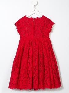 Dolce & Gabbana Kids Jurk van bloemenkant - Rood