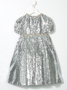 dolce&gabbanakids Dolce & Gabbana Kids Avondjurk verfraaid met pailletten - Zilver