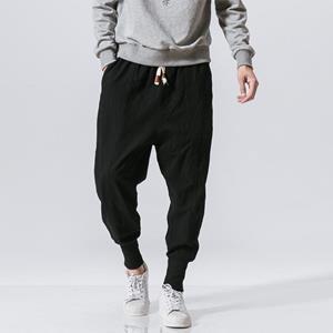 Trending Online 2022 Lente Casual Broek Mannen Streetwear Katoen Joggers Harajuku Mode Harem Joggingbroek Voor Man
