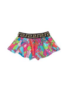 Versace Kids Shorts met abstract patroon - Blauw