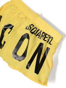 Dsquared2 Kids Zwembroek met print - Geel