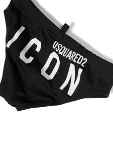 dsquared2kids DSQUARED2 KIDS Zwembroek met logoprint - Zwart