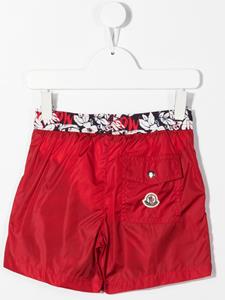 monclerenfant Moncler Enfant Zwembroek met bloemenprint - Blauw