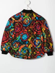 Versace Kids Bomberjack met bloemenprint - Zwart