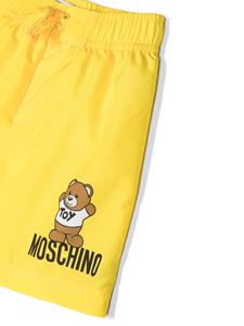 Moschino Kids Zwembroek met teddybeerprint - Geel