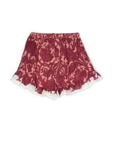 Shorts met geometrische print - Roze