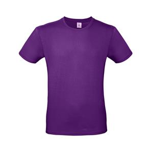 B&C Paars basic t-shirt met ronde hals voor heren