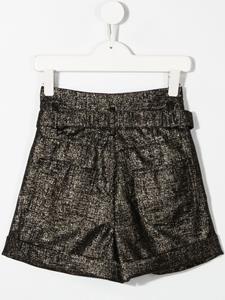 balmainkids Balmain Kids Metallic shorts - Zwart