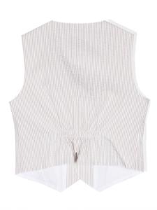 Il Gufo Gestreept gilet - Beige