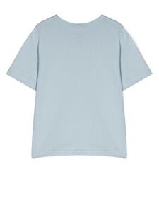 dolce&gabbanakids Dolce & Gabbana Kids T-shirt met logoplakkaat - Blauw