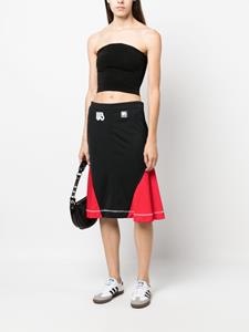 Wales Bonner Midi-rok met colourblocking - BLACK AND RED