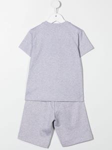 moschinokids Moschino Kids Set van T-shirt en shorts met logoprint - Grijs