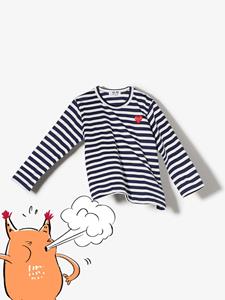 commedesgarçonsplaykids Comme Des Garçons Play Kids T-shirt met logopatch - Blauw