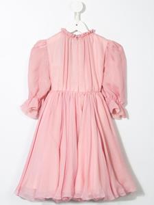 dolce&gabbanakids Dolce & Gabbana Kids Jurk met bloemendetail - Roze