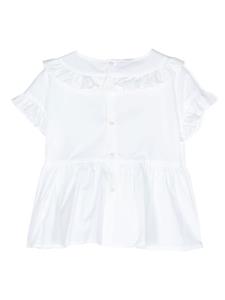 ilgufo Il Gufo T-shirt met ruches - Wit