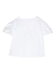 ilgufo Il Gufo Geplooid T-shirt - Wit