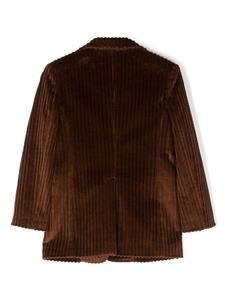 dolce&gabbanakids Dolce & Gabbana Kids Ribfluwelen blazer - Bruin