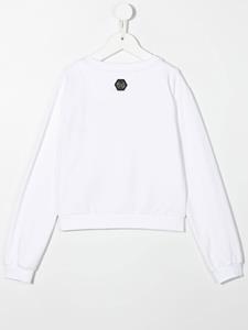 philipppleinjunior Philipp Plein Junior T-shirt met geborduurd logo - Wit