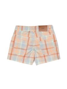 Knot Geruite shorts - Oranje