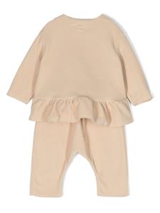 teddy&minou TEDDY & MINOU Ribgebreide top en broek - Beige